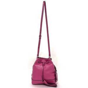 Prada Bag Soft Pink Bag Drawstring Tassel Leather Crossbody Calf Fuchsia